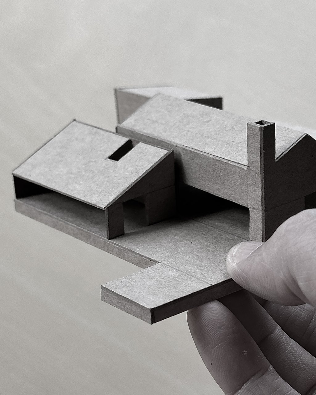 Model in brown craft card at 1:250